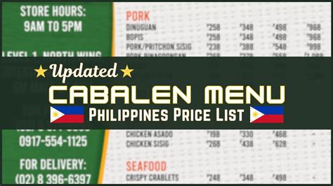 Cabalen Menu Prices Philippines 2024 [Updated] — All About .